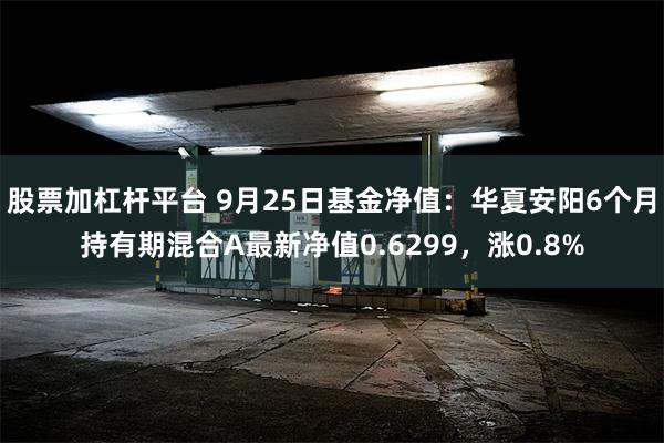 股票加杠杆平台 9月25日基金净值：华夏安阳6个月持有期混合A最新净值0.6299，涨0.8%