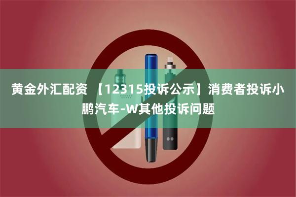 黄金外汇配资 【12315投诉公示】消费者投诉小鹏汽车-W其他投诉问题