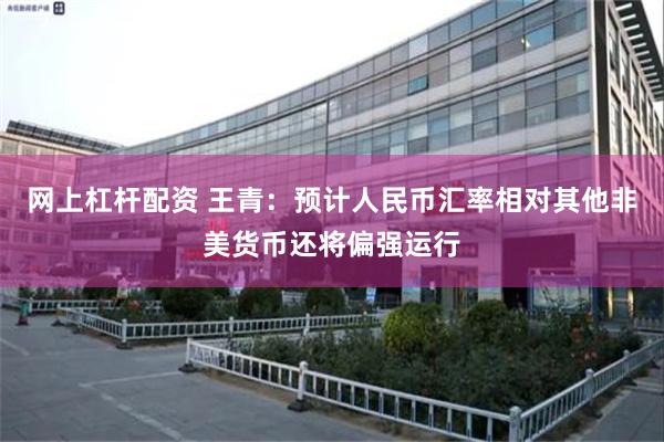 网上杠杆配资 王青：预计人民币汇率相对其他非美货币还将偏强运行